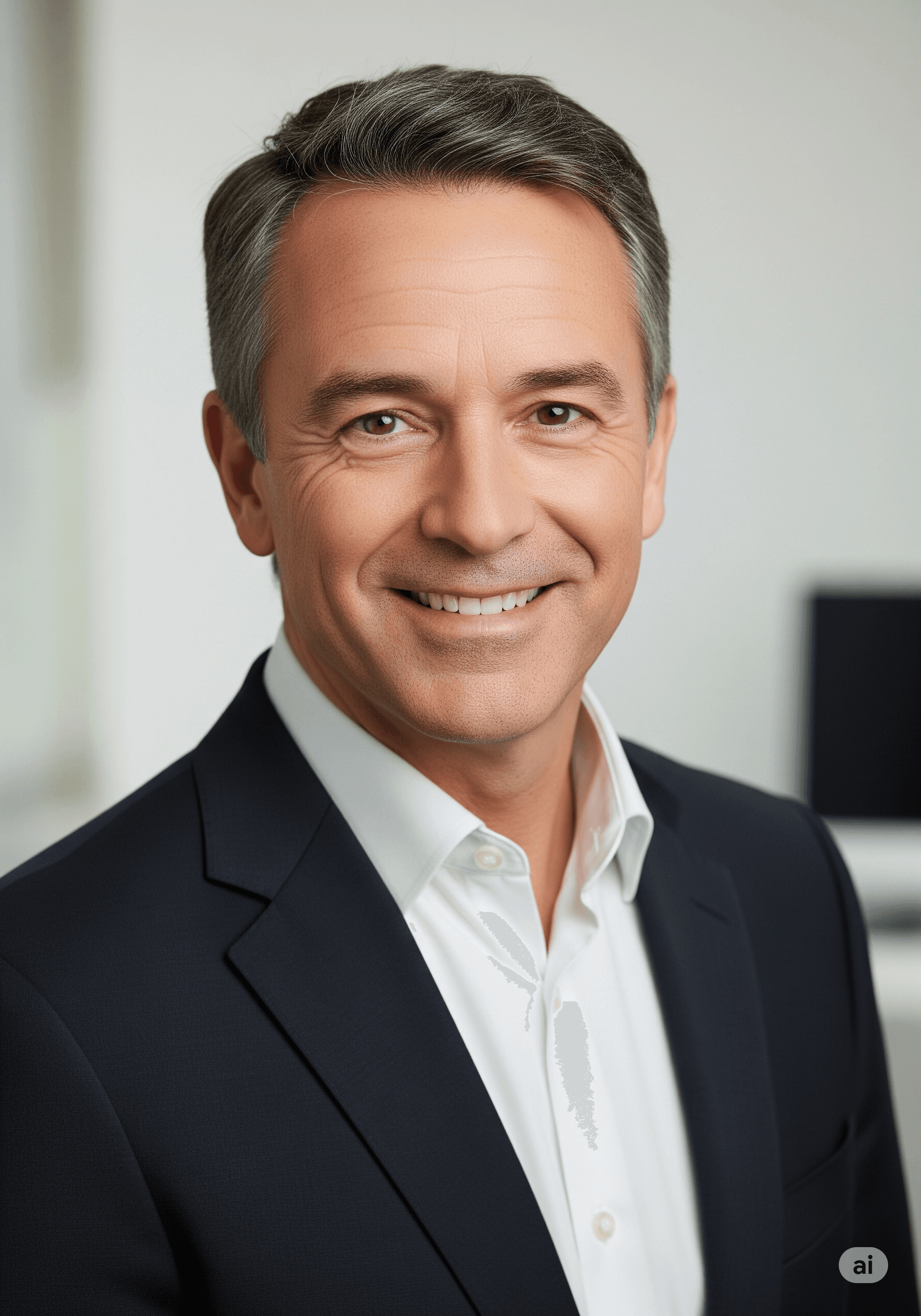 An example of a professional AI headshot for a UK professional based in Birmingham.