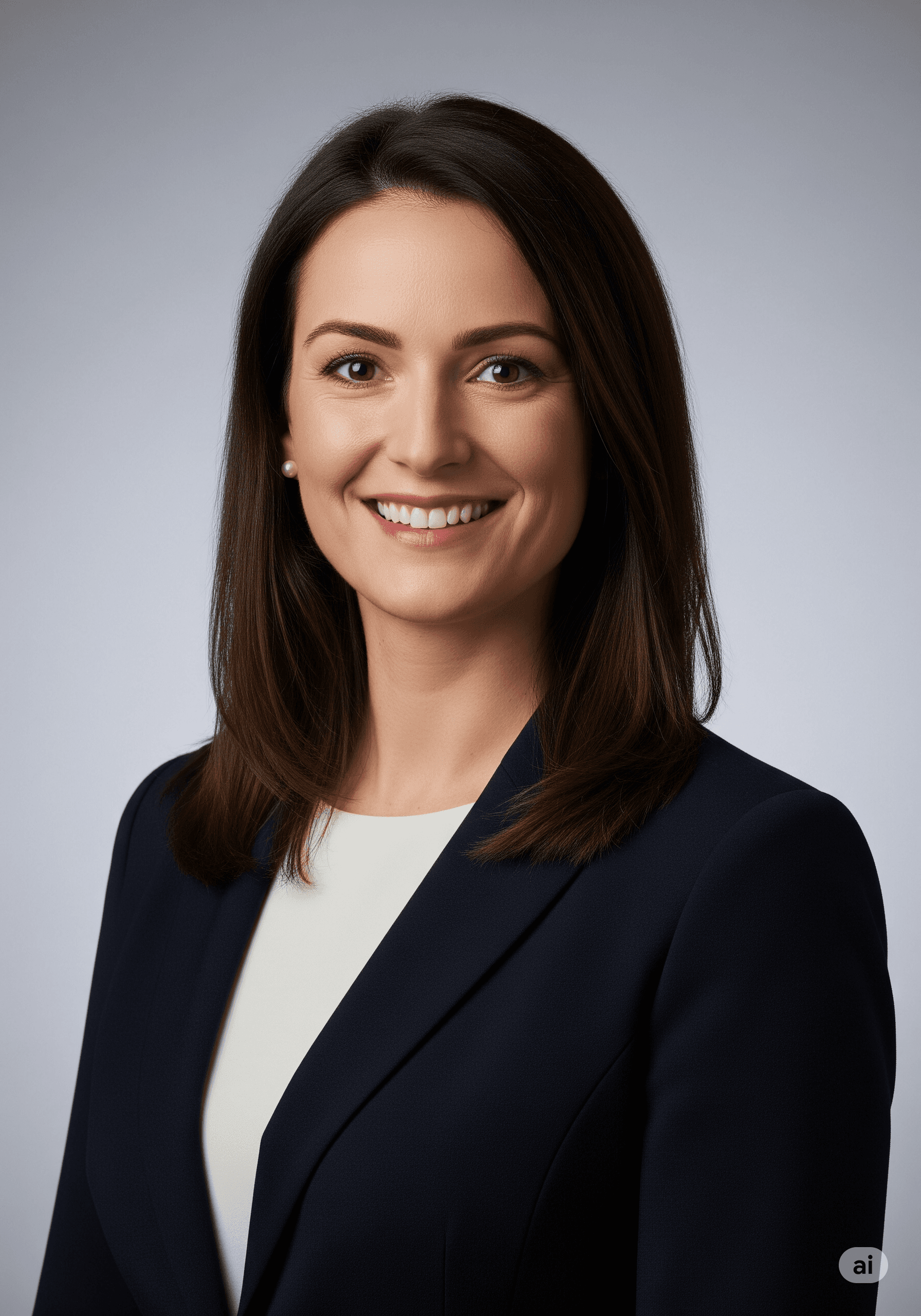 A professional AI corporate headshot, representing the standard for UK businesses.