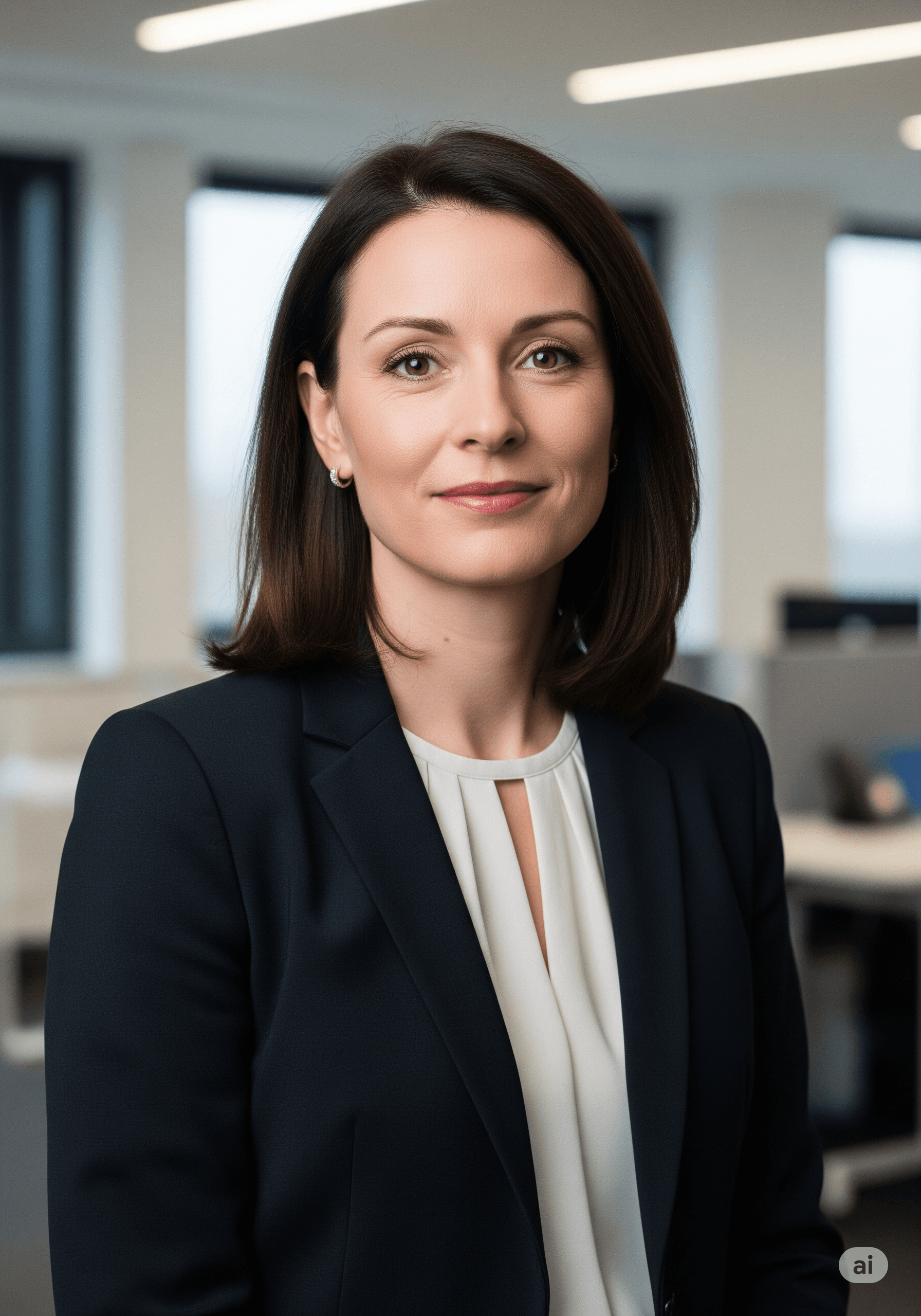 An example of a professional AI headshot for a UK Accountant.