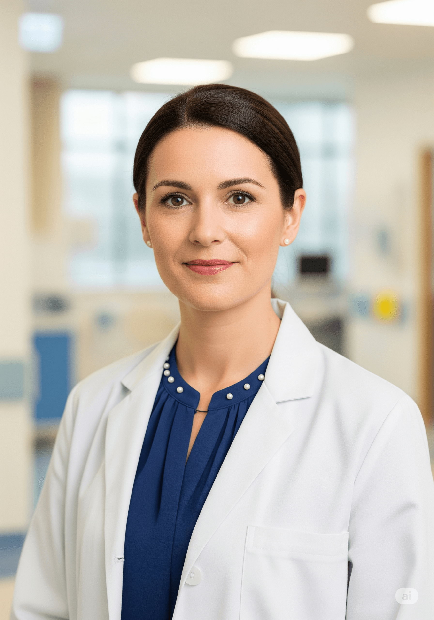 An example of a professional AI headshot for a UK Doctor.